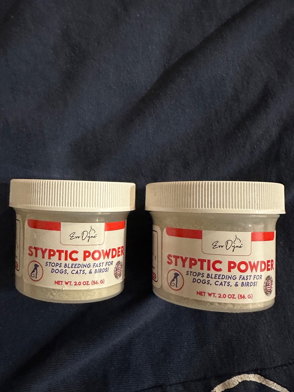 🆕 Styptic Powder for Dogs, Cats, and Birds (2 oz) by Evo Dyne (Set of 2)